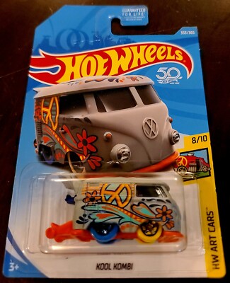 Hot Wheels 2018 Volkswagen Kool Kombi Gray HW Art Cars #8/10 (Lot