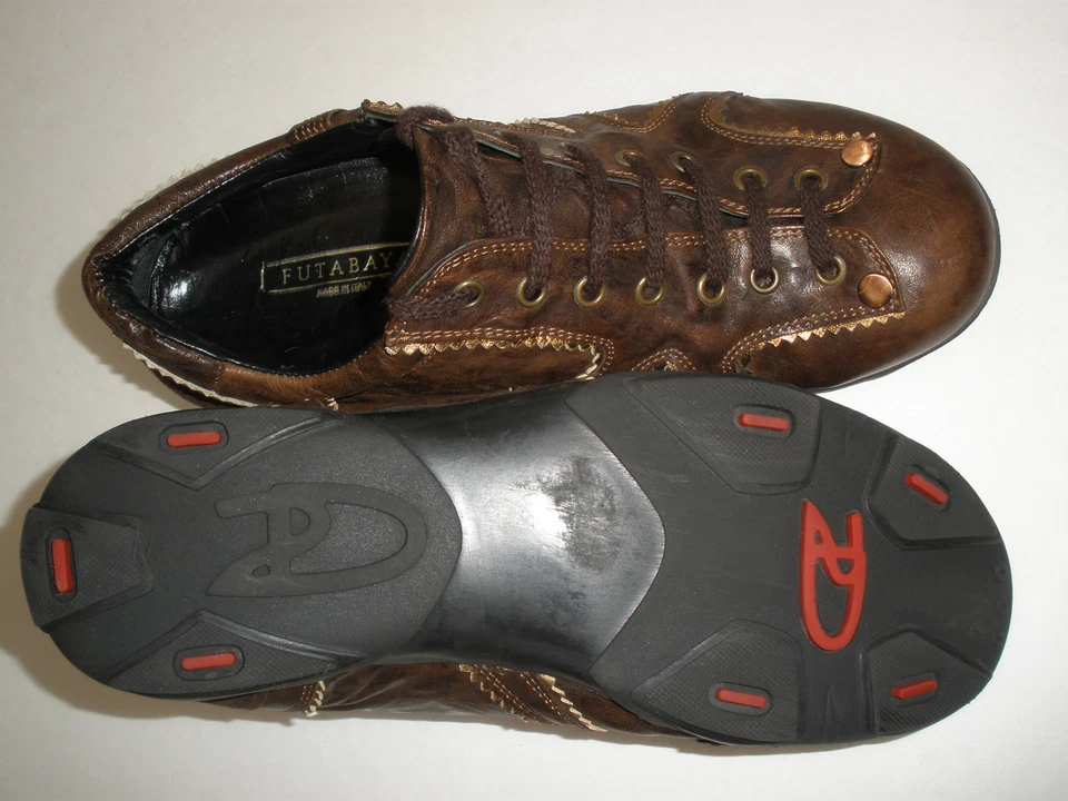 ZAPATILLAS DE CUERO FUTABAYA PARA HOMBRE US 7 WMNS US 9,5 EUR 40 LO ÚLTIMO ÚNICAS HECHAS EN ITALIA Foto 4 de 4