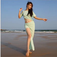 Shining Blouse Skirt 2pcs set Dancewear Dress Belly Dance Costumes 5525