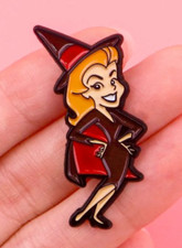 BEWITCHED enamel pin -  Samantha Stephens classic tv show - FREE SHIPPING