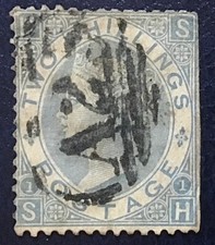 GB QV 1867 2s Pale Blue SG120 Plate 1 SH ABROAD MALTA Fair/Spacefiller Used