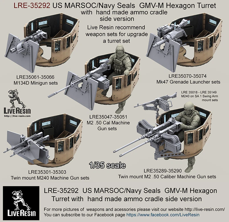 Torreta de seis granos GMV-M de resina viva 1/35 LRE-35292 EE. UU. MARSOC/Navy Seals (2) Foto 2 de 2