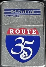 ZIPPO 2007 ROUTE 35 CENTURY COMPANIES STREET CHROME LIGHTER UNFIRED IN BOX A527