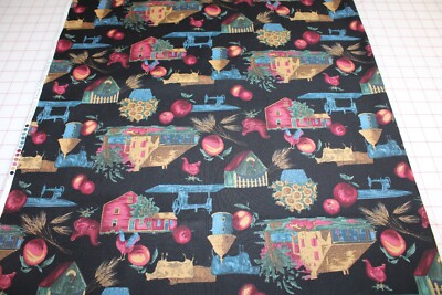 Country Fair Fabric Fruit, Wheat, Chicken by Hoffman Int. Approx. 35x44. J24-147