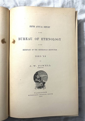 1887 1st Ed. J W Powell 5th ANNUAL REPORT OF THE BUREAU OF ETHNOLOGY 1883-1884 - Picture 15 of 24