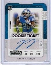 2021 Panini Contenders Jermar Jefferson Rookie Ticket Stub Var Auto #'ed 13/28