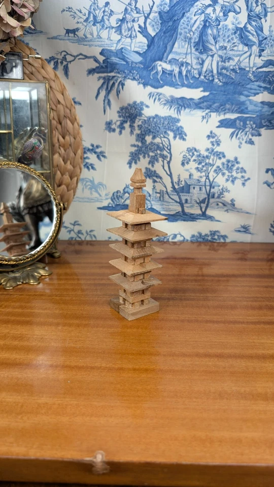 Jigsaw Puzzle Kumiki Japanese Wood to The Shaped Pagoda Crafts Popular of Japan - Image 3 of 4