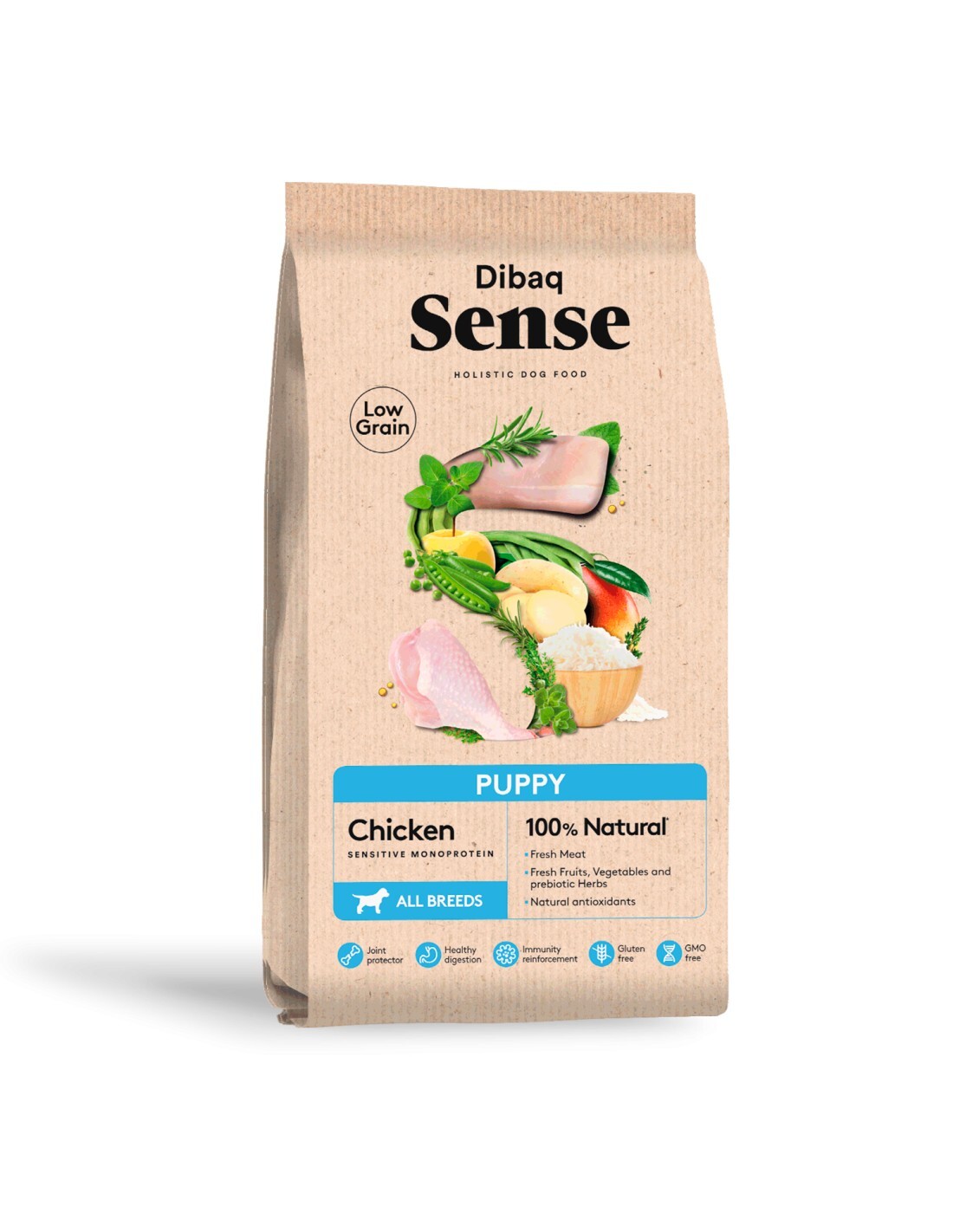Cibo Cane Cucciolo Dibaq Low Grain Pollo - Sacco 12kg Alta Qualità