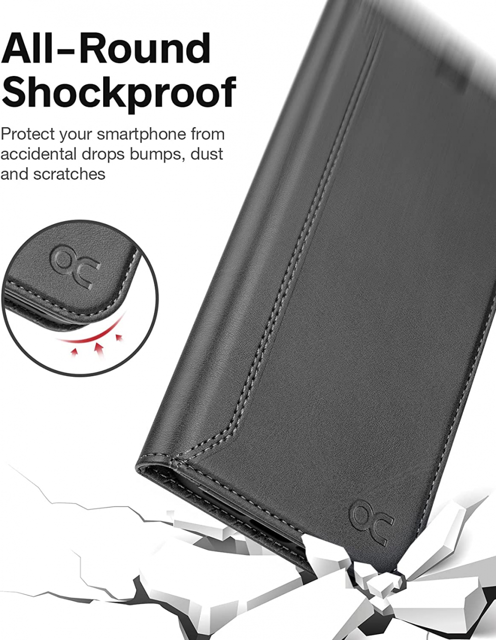 OCASE for iPhone 14 Wallet Case, PU Leather Folio Flip Phone Case with