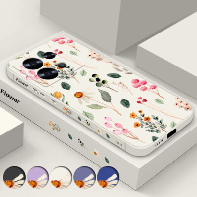 Hülle für Xiaomi Redmi Note 14 13 12 11 10 Pro 13C 13T 12T Blume Silikon Schutz