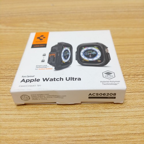Coque Spigen Apple Watch Ultra (49 mm) Lock Fit étui antichoc noir ACS06208 - Photo 2 sur 3