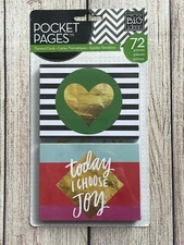 Me & My Big Ideas Pocket Pages, Life & Happiness Themed Cards -  72 Pieces