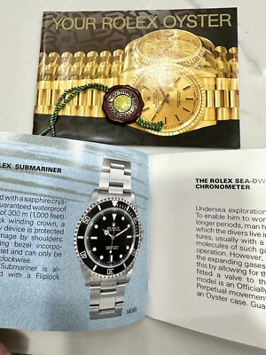 ORG Vintage Rolex Submariner Booklet Manual SET 16610 16613 16600