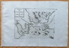 Coronelli incisione su rame originale Martigues Francia - 1706