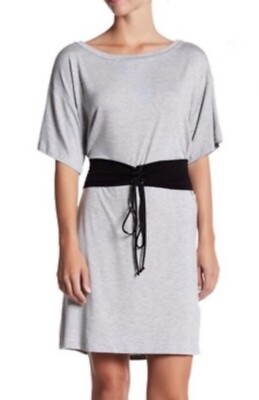 t shirt dress corset belt Vanity Room Nordstrom T-Shirt Woman's Sz -XL Gray/Black NEW Kaim inc Ana Asymmetrical Bodycon Dress junior alpha glam flair Belt Width:1.5