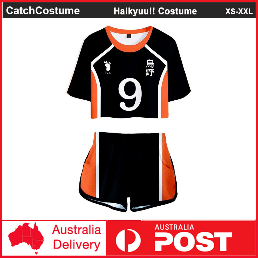 Set Maglietta E Shorts Haikyuu Karasuno - Tema Anime, Per Donna, Costume Cosplay O Casual