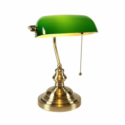 green and gold lamp