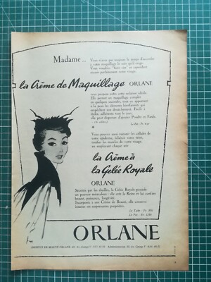 730 ANTIQUE 1950 AD Orlane Royal Jelly Cream - Gillette Razor