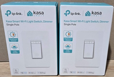TP-LINK Kasa Smart Wi-Fi Light Dimmer Switch HS220 Lot x2 White