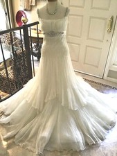 Pronovias NEW 4000 wedding dress bridal gown Ivory GARZA 10 Manuel Mota