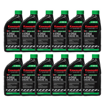12PK Genuine OEM Kawasaki 10W40 Motor Oil Quart 4-Cycle K-Tech 99969-6296