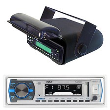 Pyle PLMRB29W Boat Bluetooth USB/SD Audio Bluetooth Receiver  Marine Housing