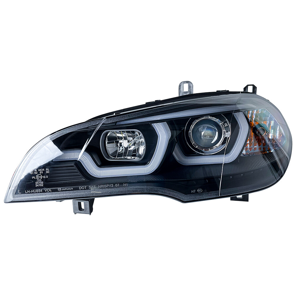For BMW X5 E70 2007-2013 Headlight Assembly LED Lens Dynamic Turn