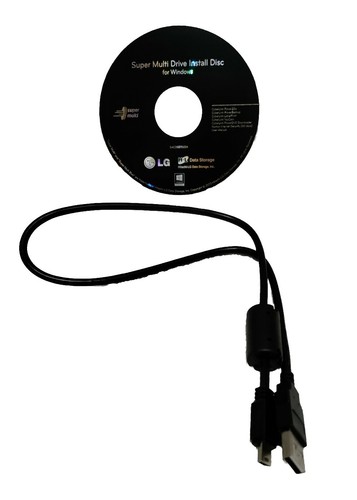 LG - GP60NB50 - Slim Portable DVD Writer DVD-Writer Ext 8x USB DVDRW - Black - Afbeelding 4 van 6