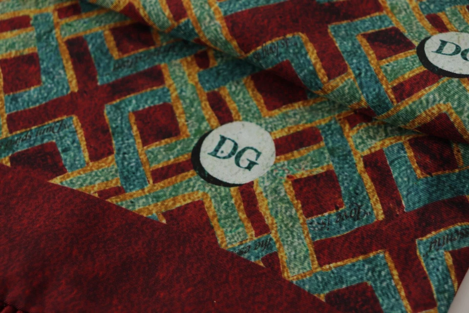 DOLCE & GABBANA 围巾 多色 DG 标志 披肩 温暖 颈部 包裹 条纹 180 厘米 X 30 厘米 — 第 4/4 张图片