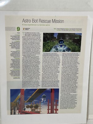 Astro Bot rescue mission video game review magazine article print ad ephemera