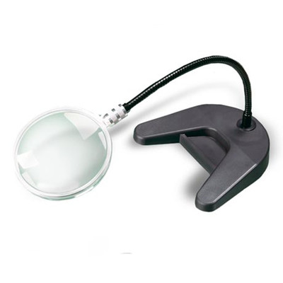 Donegan Flex-A-Mag Desk Base Magnifier 12'' Flexible Arm & 4'' Acrylic Lens USA