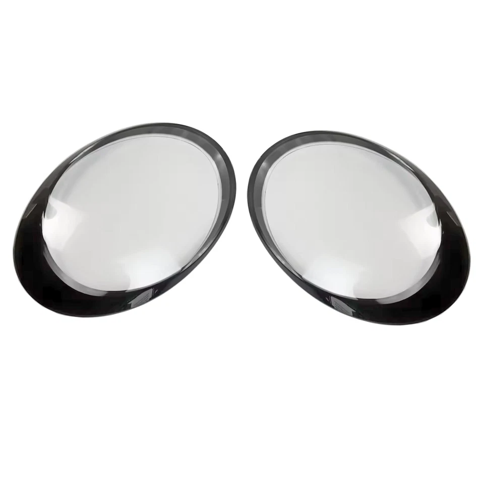 Pair Headlight Clear Lens Cover Black Ring For Porsche 911 997 Carrera 2006-2012 - image 3 of 4
