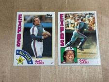 1984 Montreal Expos Gary Carter Topps #450 + Gary Carter ALL-STAR #393 SP NM/MT