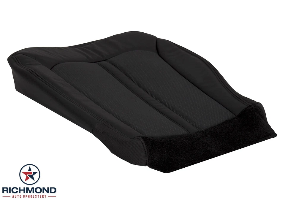 Lincoln MKX 2011-2015 - parte inferior del lado del conductor cubierta de asiento de cuero genuino negra Foto 4 de 4