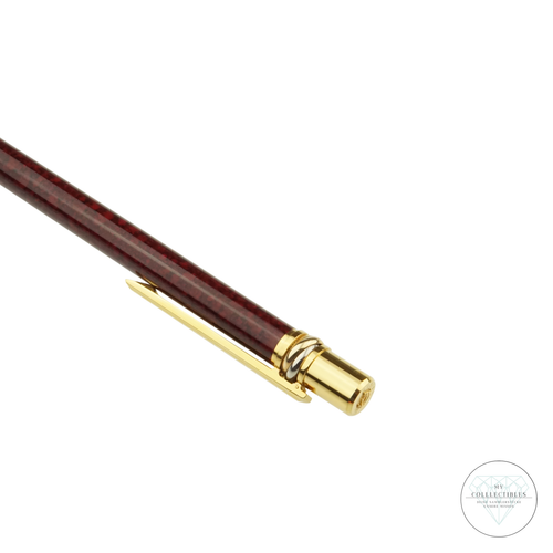 Cartier Must de Cartier Trinity Kugelschreiber Rot Marmoriert Drehmechanik OVP - Bild 5 von 5