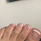 Polished Open Hearts Toe Ring - Heart Toe Real 10k or 14k Yellow or White Gold