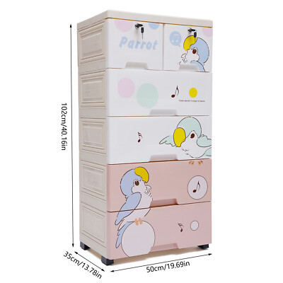 Dresser Chest 6 Drawer Cabinet Bedroom Storage Organizer Plastic Stand Furniture