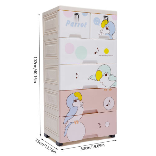 Dresser Chest 6 Drawer Cabinet Bedroom Storage Organizer Plastic Stand Furniture