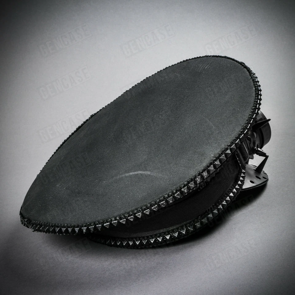 Sombrero de Capitán Steampunk Negro con Picos Gafas Halloween Militar Hombres Fiesta Gorra Foto 4 de 4