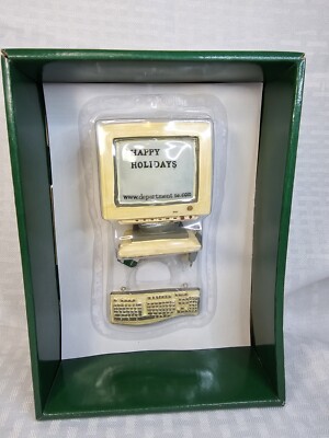 Dept 56 Ornament Computer Key Board Floppy Disc Mouse Vintage Christmas NEW