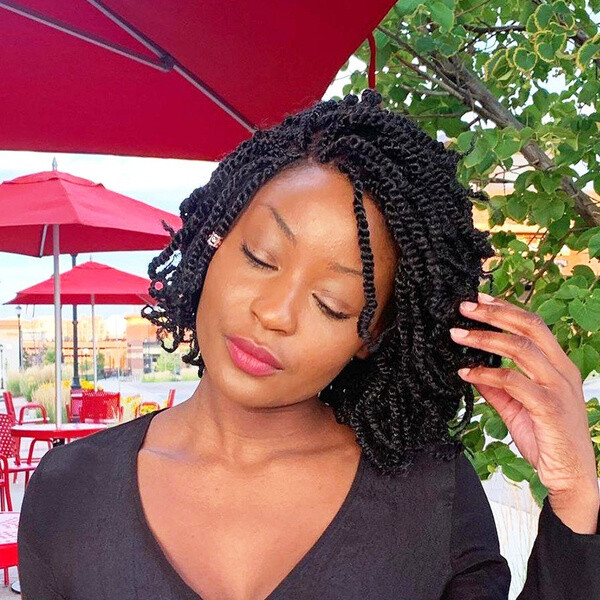 Twisted Braid Hair Afro Kinky Curly Wig Crochet Twist  display picture 1