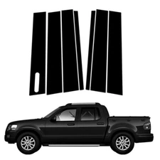 7x Gloss Black Pillar Posts Door Trim Fit For Ford Explorer Sport Trac 2007-2010
