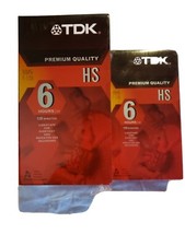 Lot of 7-TDK Blank T-120HS VHS Videotapes 6hrs EP Sealed Brand New