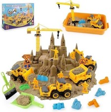 Kit de construcción con arena, arenero, arena mágica de 2,2 libras con 4 bloques