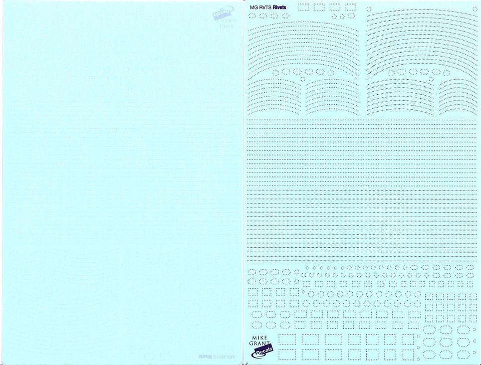 Mike Grant Decals RIVET DECALS 2-Sheet Pack Silver & Dark Gray Rivets ...