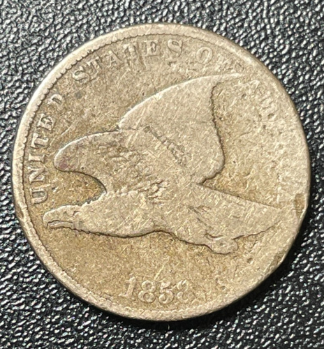 1858 Flying Eagle Cent LL Large Letter "Actual Coin Pictured" - 第 1/2 張圖片