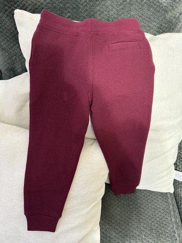 Polo Ralph Lauren Boys Sweatpants Burgundy New No Tags Size 4T - Picture 2 of 3