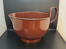 Dansk Gourmet Design 4.5 qt 4.3 L Brown Mixing Bowl Spout Handle Vtg Nice