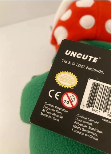 Super Mario Bros Piranha Plant Hand Puppet Plush Nintendo Uncute with tag - Picture 12 of 13