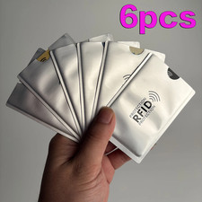RFID Blocking Card Sleeves Set 6PCS NFC Shield Credit Card Holder Anti Theft